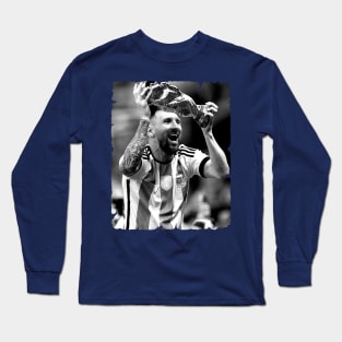 Lionel Messi mode black Long Sleeve T-Shirt